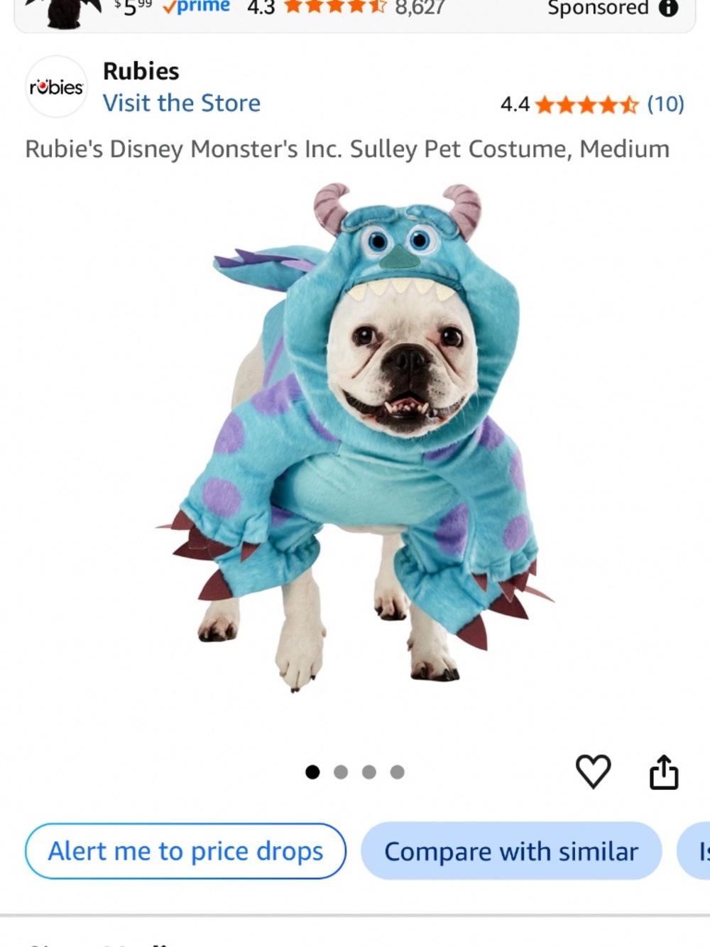 Sully Dog costume
